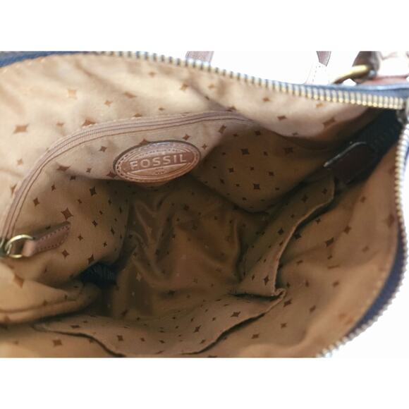 Fossil Brown Leather Crossbody Bag - Picture 9 of 12